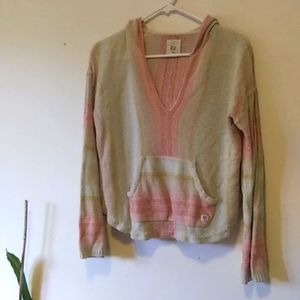 Bell-Sleeve Hooded BillaBong Knit Hoodie